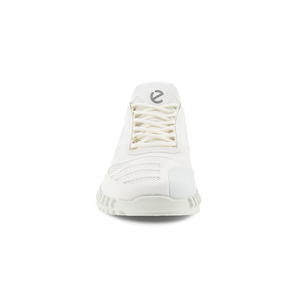 Mens Sneakers - ECCO Zipflex Low Tex - White - 5896WMNGY